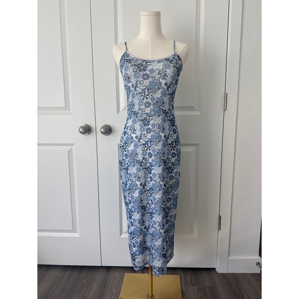 Pacsun Blue Summer Y2K Blue Butterfly Vintage 2000s Dress Kawaii Sundress